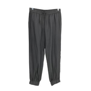 Beautiful People Silk Jogger Pants Womens Size Small Dark Gray Pull On *READ